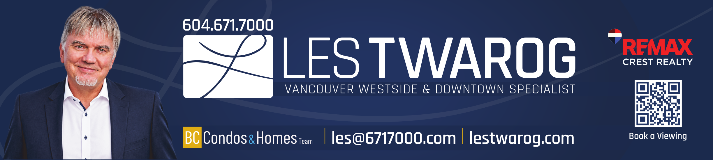 Les Twarog &middot; BC Condos & Homes Team &middot; RE/MAX Crest Realty &middot; 604-671-7000